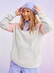 Svetlosivá dámska flísová mikina Roxy Chloe Kim - Ženy
