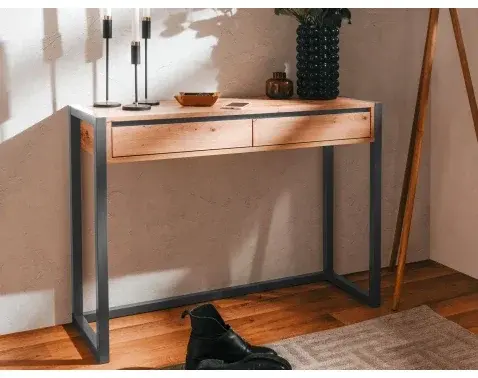 Konzolový stolík so zásuvkami Denver, dub artisan/antracit%