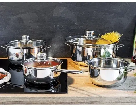 Sada hrncov Blue Berry (7 dielov), nerezová oceľ%