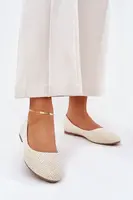 Boto Dámské Ploché Baletky S Leskem Zlaté Tatorelis