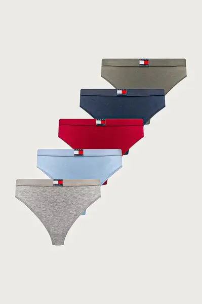 Tommy Hilfiger  tangá dámske bavlnené s elastanom 5-pak