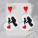 Mother's Day Acrylic Dangle Stud Earrings