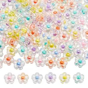 180Pcs 6 Colors Transparent Acrylic Beads