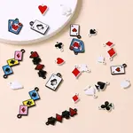 Playing Card Alloy Enamel Pendants