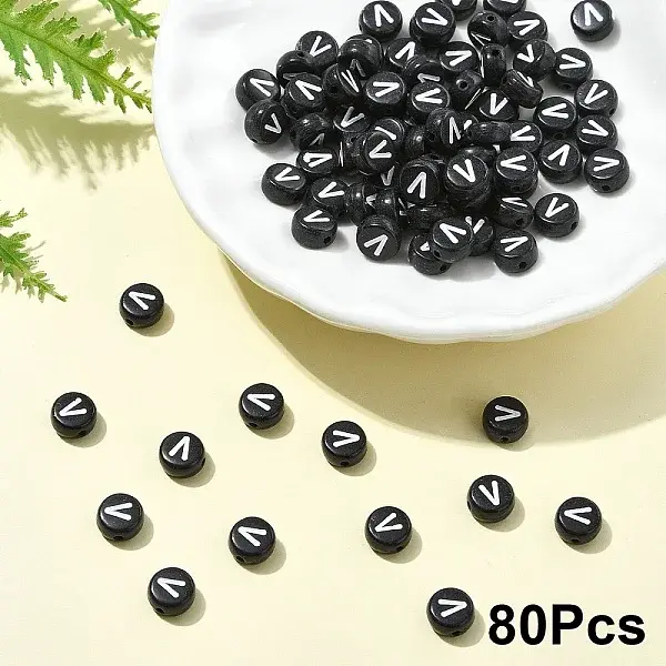 Opaque Acrylic Horizontal Hole Beads