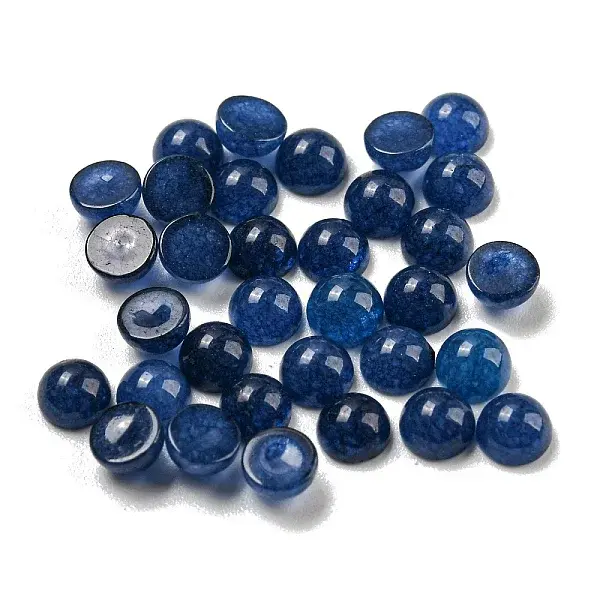 Natural White Jade Dyed Cabochons
