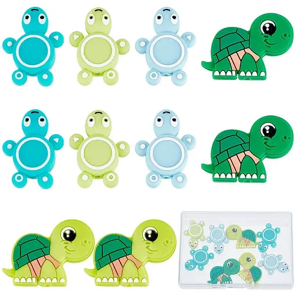 10Pcs 5 Style Silicone Beads