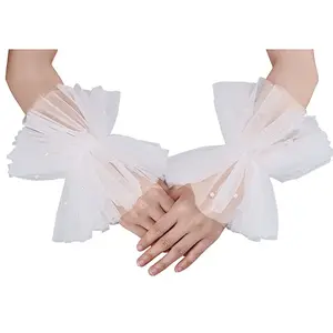 Glitter Lace Long Gloves