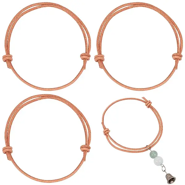 4Pcs Adjustable Leather Cord Bracelet Making
