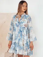 Mini šaty PRINSA Barva blankytná modř DSTREET