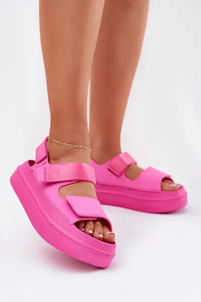 Boto Dámské Sandály Na Platformě S Popruhy Fuchsie Nitepira