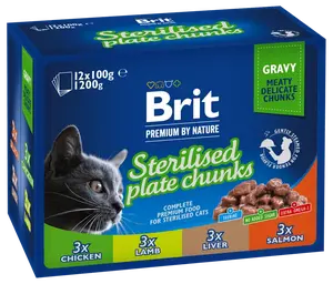 Kapsička Brit Premium Sterilized mix Multipack 12x100g