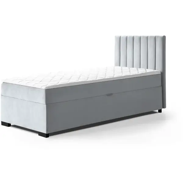 Beautysofa ČALOUNĚNÁ postel Eric 104/207/105, světle šedá