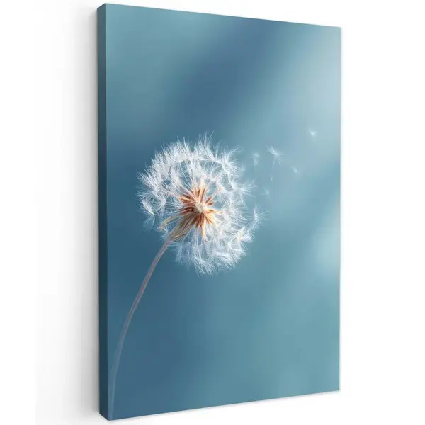 MuchoWow OBRAZ NA PLÁTNĚ Pampeliška - vítr - modrá 40x60 cm