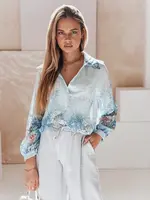 Dámská oversize halenka s květinovým vzorem