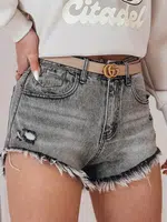 Spodenki damskie jeansowe SHORT LIFE szare Dstreet