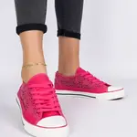 Gemre Pink Women's Lace-Up Sneakers Saha