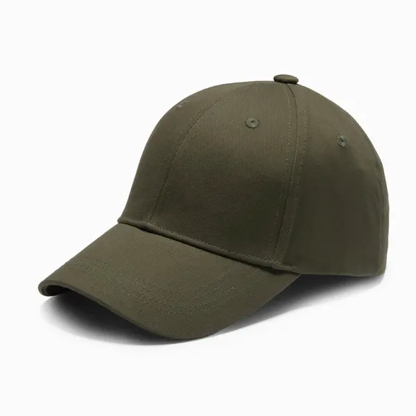 Ombre Men's one-color baseball cap - khaki