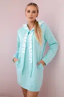 Oversize mint hooded dress
