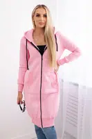 D8m Long Insulated Hooded Sweatshirt - Light Pink