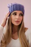 Kesi Čapica s fleece Paryż K213 fialová + púdrová ružová