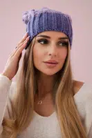 Kesi Čapica s fleece Paryż K213 fialová + púdrová ružová