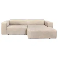 P & B ROHOVÁ SEDAČKA, textil, krémová