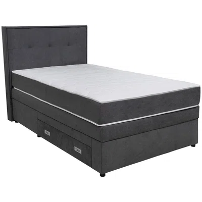 Hom`in POSTEL BOXSPRING, 120/200 cm, tmavě šedá