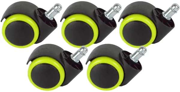 MERCURY Kolečko, pogumované, průměr 50mm, čep 11mm - zelené