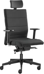 LD SEATING Kancelářská židle LASER 695-SYS, s opěrkou hlavy, černá