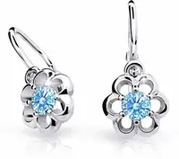Cutie Jewellery Dětské náušnice z bílého zlata C1947-10-X-2 světle modrá