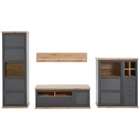 Hom`in OBÝVACÍ STĚNA, antracitová, barvy dubu