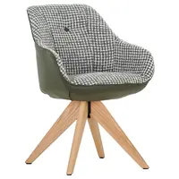 Novel ŽIDLE S PODRUČKAMI, žinylka, vzhled kůže, bílá, barvy dubu, olivově zelená