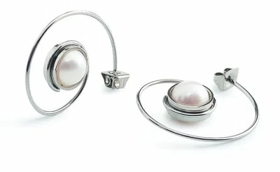 Boccia Titanium Originální titanové náušnice s pravými perlami 05018-01