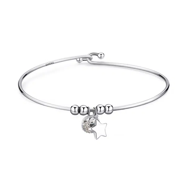 S'Agapõ Pevný ocelový náramek s krystalem Lucky Light SKT31