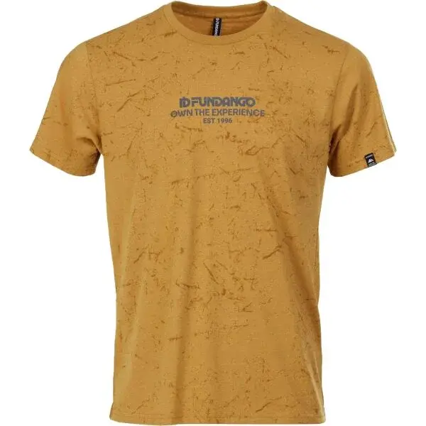 FUNDANGO THEORY Pánske športové tričko, žltá, veľkosť