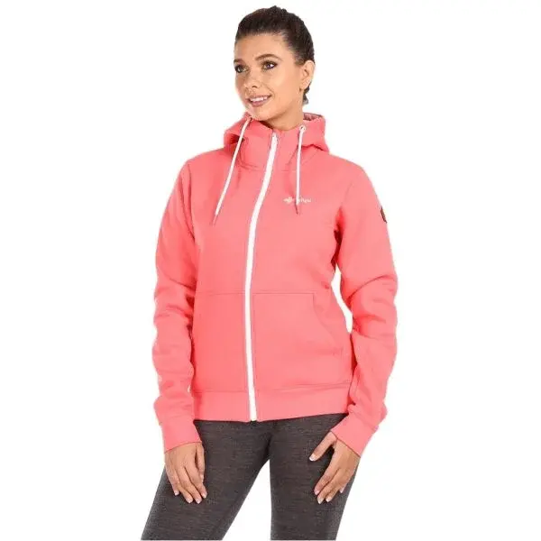 KILPI RAJANA Dámska bavlnená mikina, ružová, veľkosť