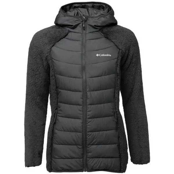 Columbia POWDER LITE II SHERPA HYBRID JACKET Dámska bunda, čierna, veľkosť
