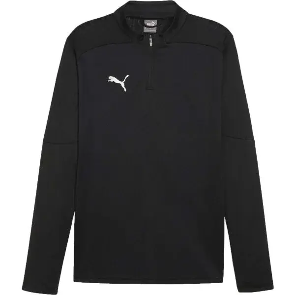 Puma TEAMFINAL TRAINING 1/4 ZIP Pánske futbalové tričko, čierna, veľkosť