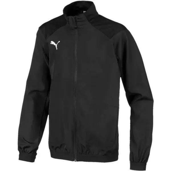 Puma LIGA SIDELINE JACKET JR Chlapčenská  športová bunda, čierna, veľkosť