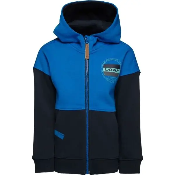 LOAP DIZAR Chlapčenská mikina, tmavo modrá, veľkosť 112-116