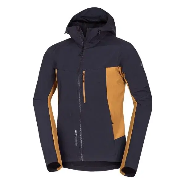 Northfinder GILBEROG Pánska hybridná softshellová bunda, čierna, veľkosť