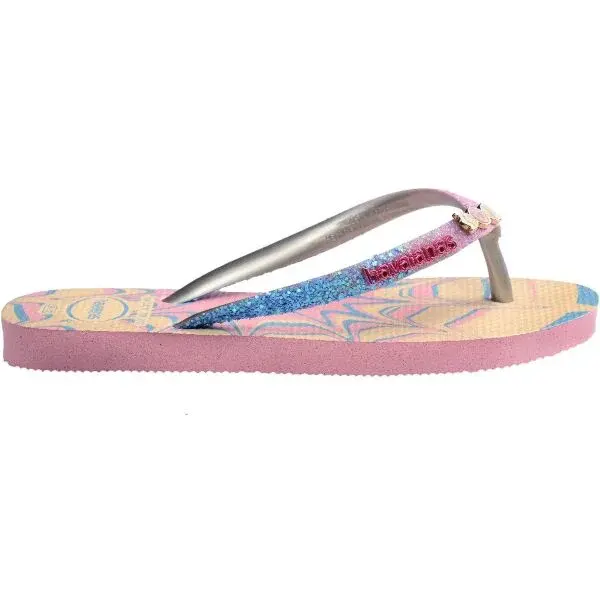 HAVAIANAS KIDS SLIM GLITTER TRENDY Dievčenské žabky, ružová, veľkosť 31/32