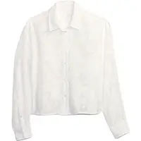 GAP LS CROPPED Dámska košeľa, biela, veľkosť