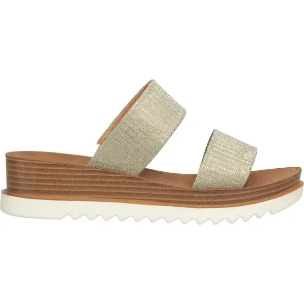 ALPINE PRO CARINA Dámske šľapky, strieborná, veľkosť