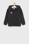 Dětská mikina adidas Performance H57516 černá barva, hladká