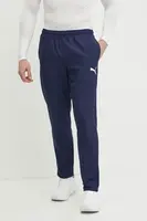 Tréninkové kalhoty Puma teamRISE Sideline tmavomodrá barva, hladké, 657327