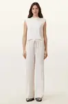 Kalhoty AllSaints ALBA dámské, bílá barva, široké, high waist, W018TC