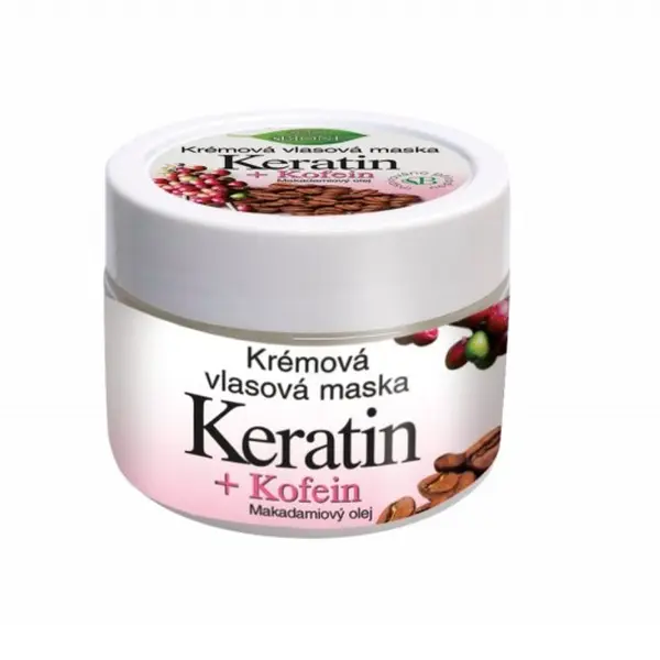 BIO BIONE Keratin + Kofein Krémová vlasová maska 260 ml