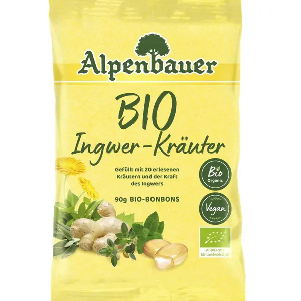 Alpenbauer Bonbóny Zázvor - bylinky BIO 90 g